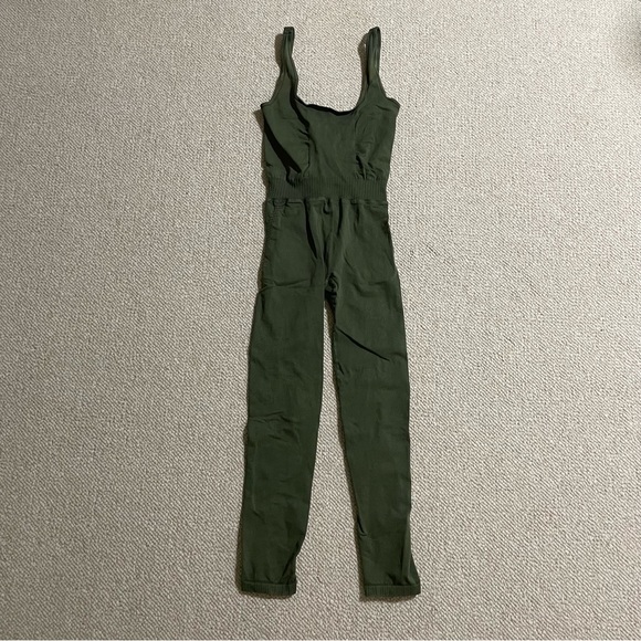 Free People Pants - Free People Good Karma Onesie in Vintage Secret Moss, XS/S